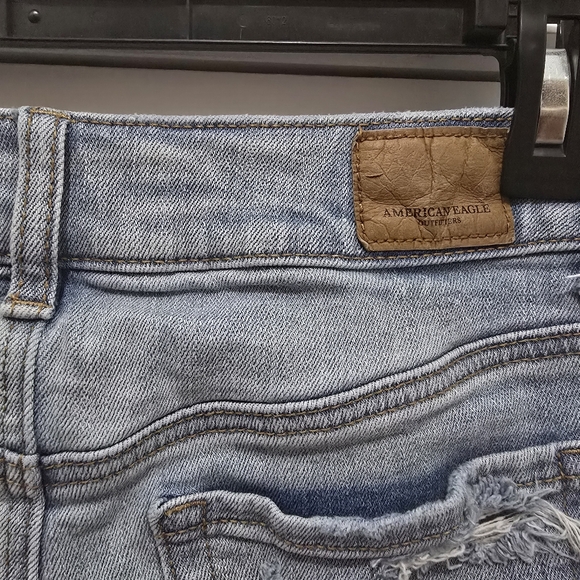 Distressed Light Blue Denim Skirt - Picture 4 of 5